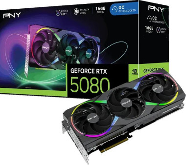 PNY GeForce RTX 5080 OC ARGB, 16GB GDDR7 